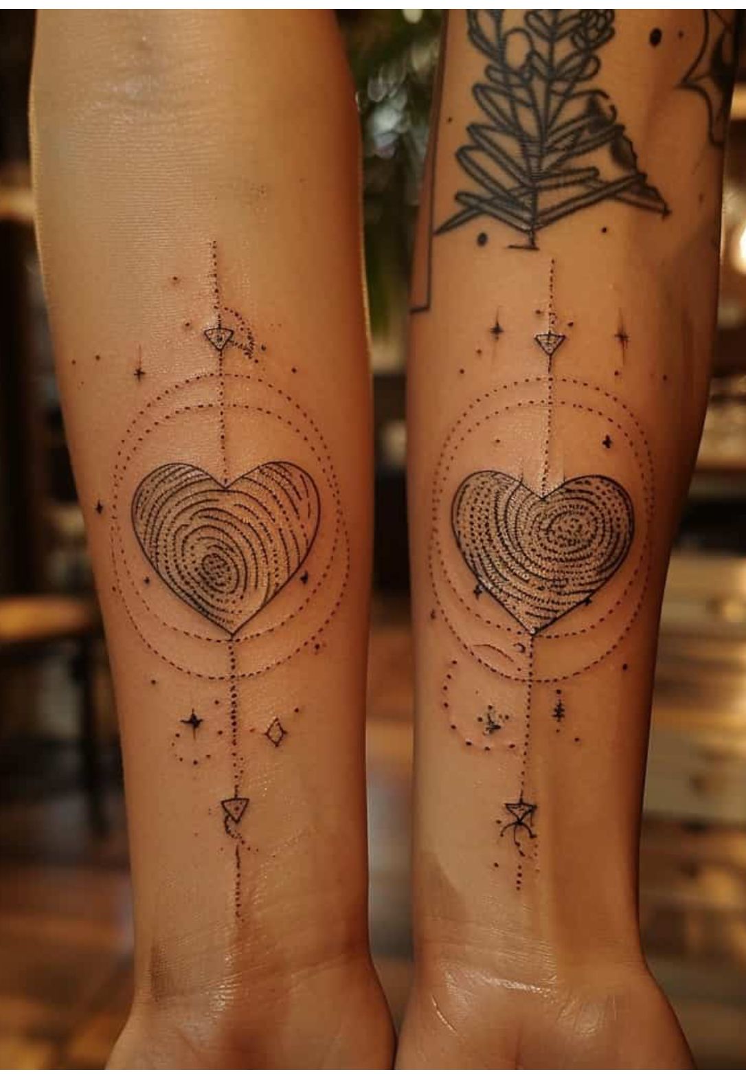 Interlocking Soulmate Geometric Ink